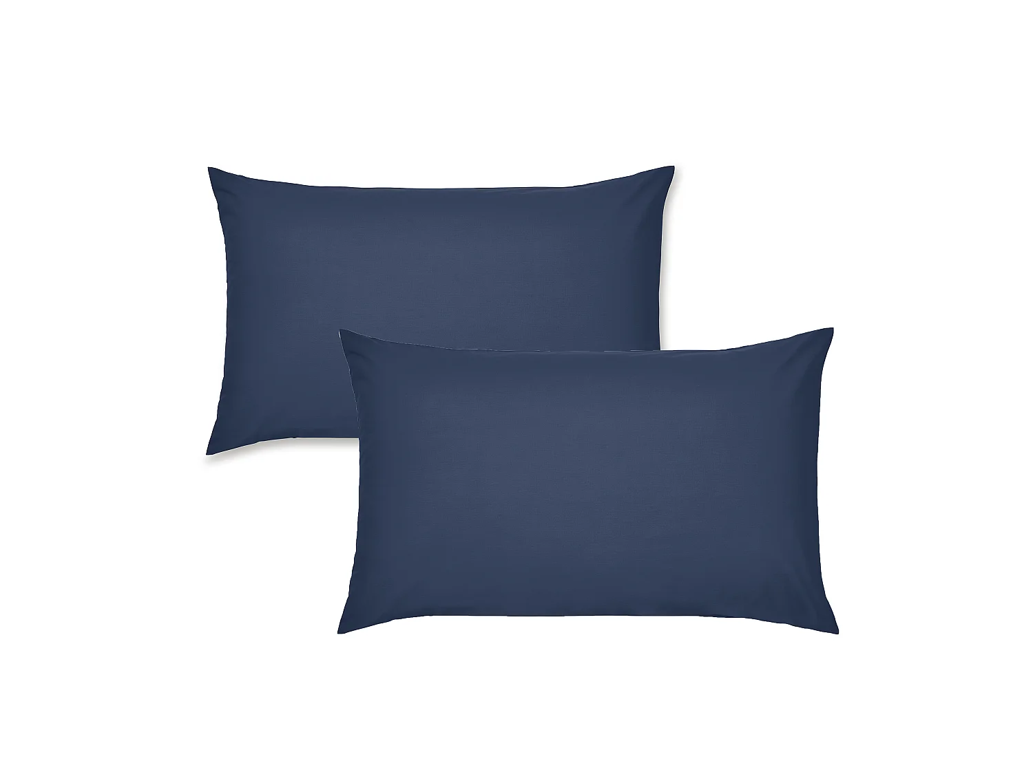 Catherine Lansfield Easy Iron Percale Standard Pillowcase Pair Navy Blue