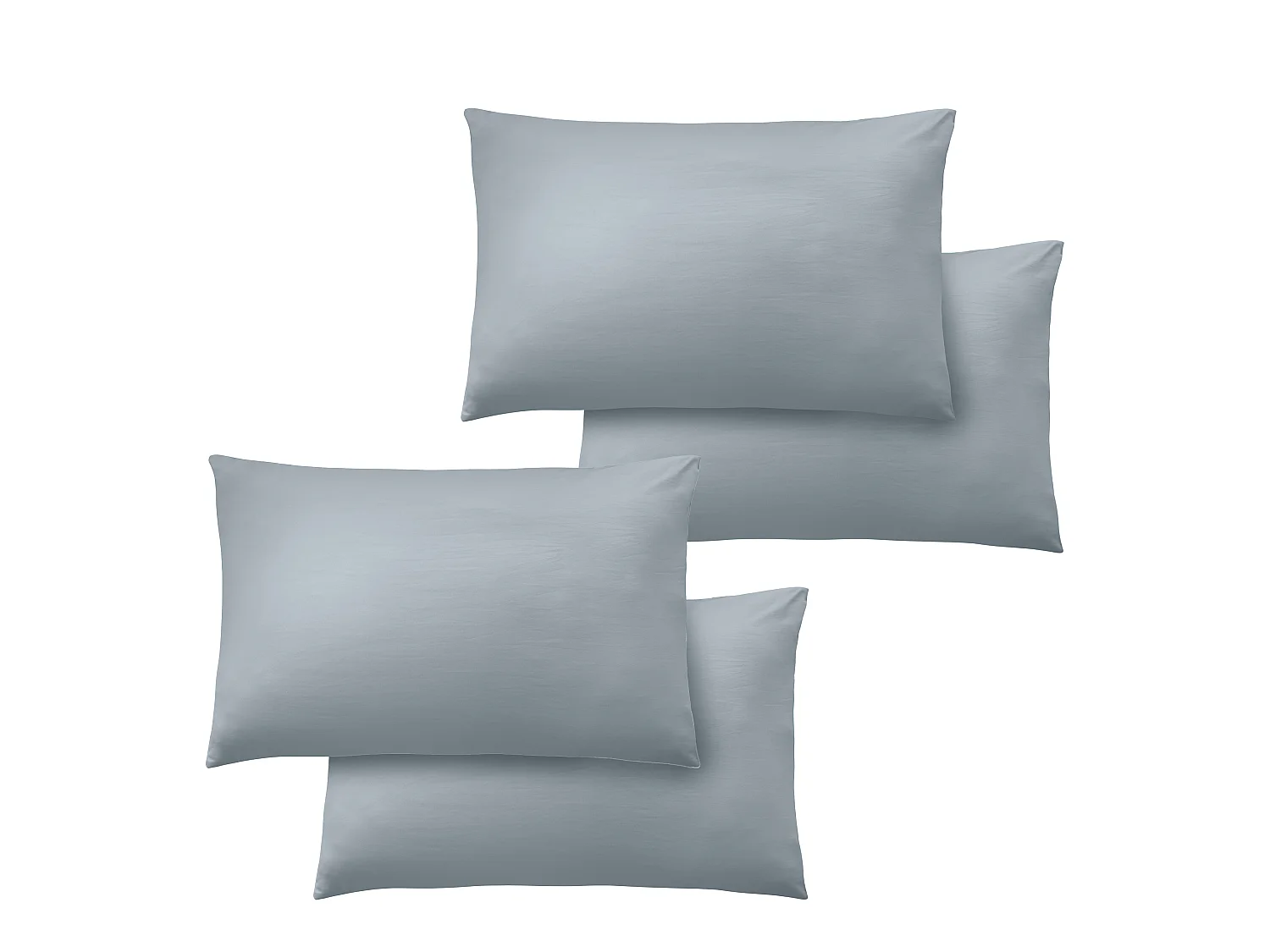 Catherine Lansfield So Soft Non-Iron Standard Pack of 4 Pillowcases Slate Grey
