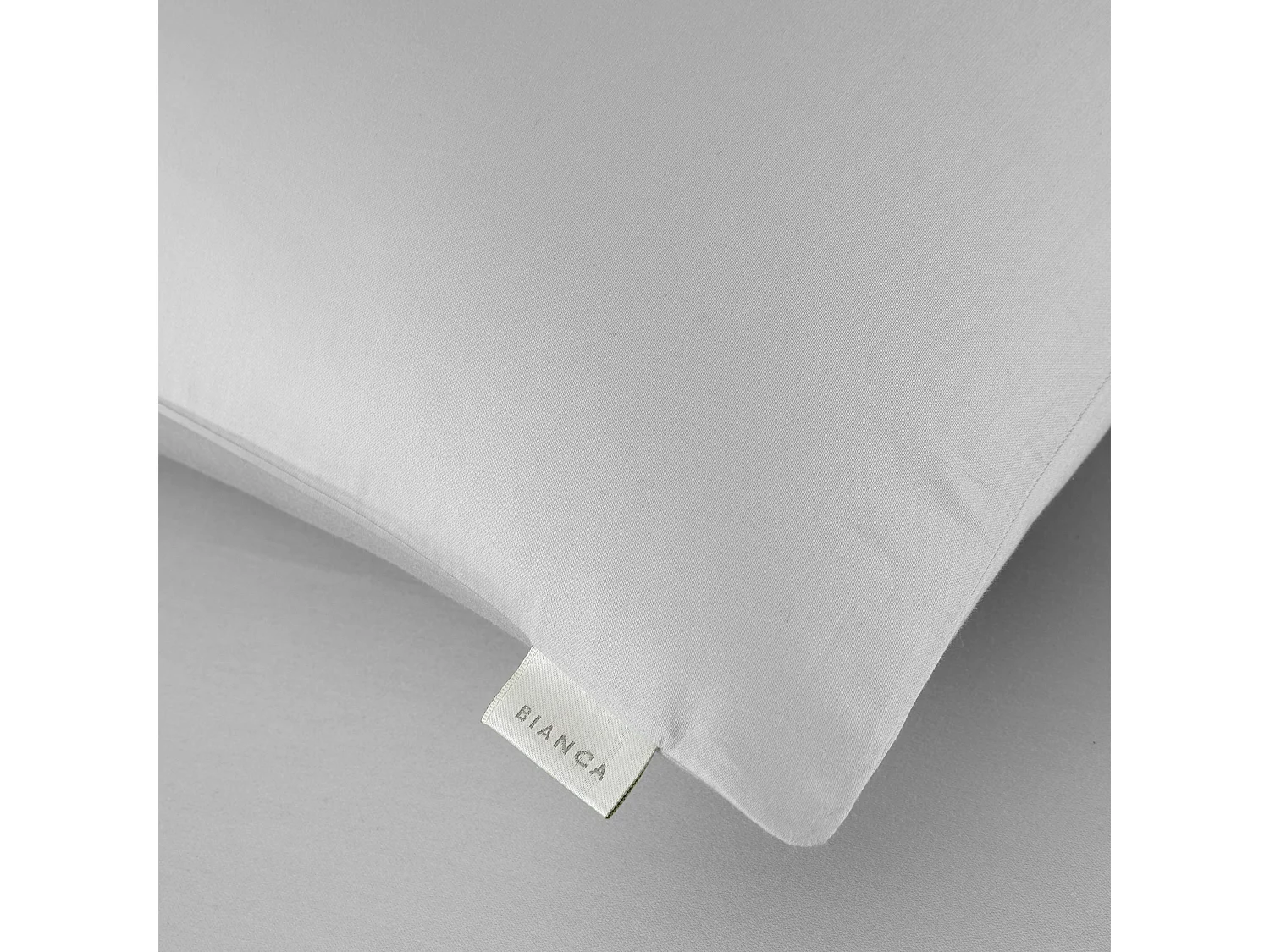 Bianca Fine Linens 400 Thread Count Cotton Sateen Standard Pillowcase Pair Dove Grey
