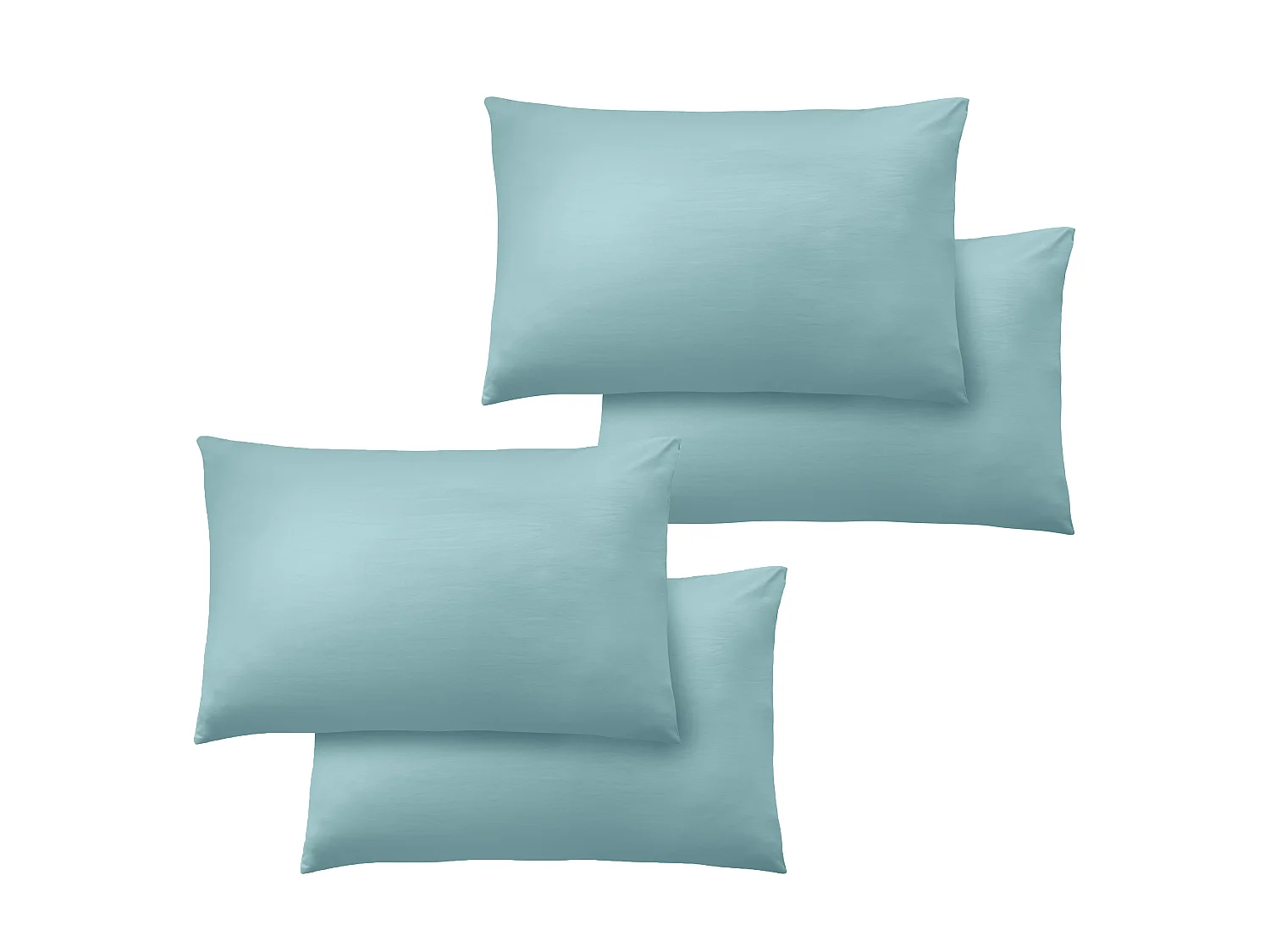 Catherine Lansfield So Soft Non-Iron Standard Pack of 4 Pillowcases Duck egg Blue