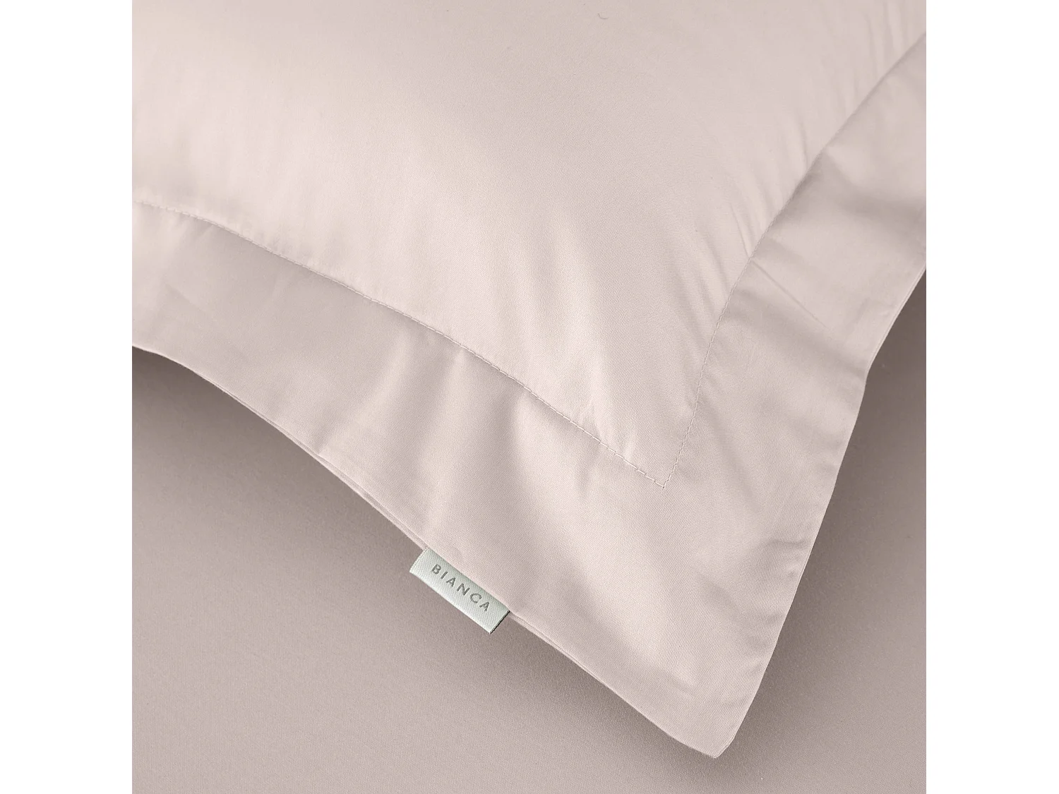 Bianca Fine Linens 400 Thread Count Cotton Sateen Oxford Pillowcase Pair Blush Pink