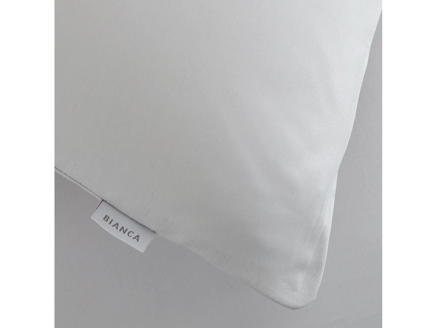 Bianca Fine Linens 200 Thread Count Cotton Percale Standard Pillowcase Pair Grey