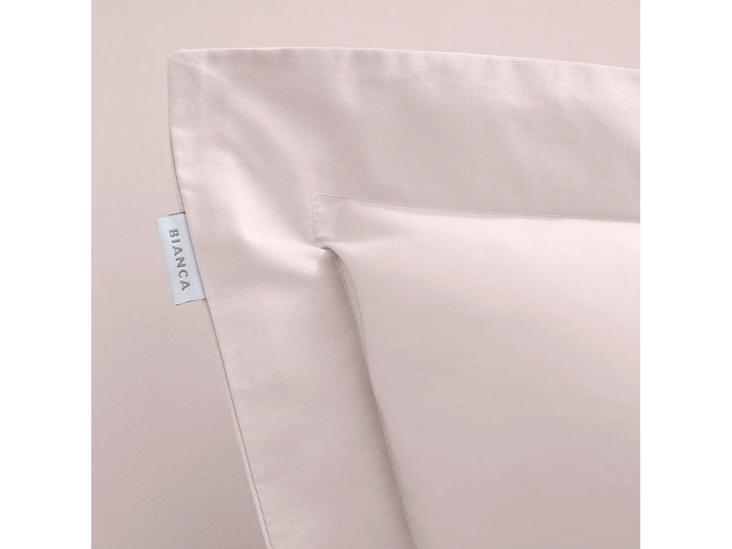 Bianca Fine Linens 200 Thread Count Cotton Percale Oxford Pillowcase Pair Blush Pink