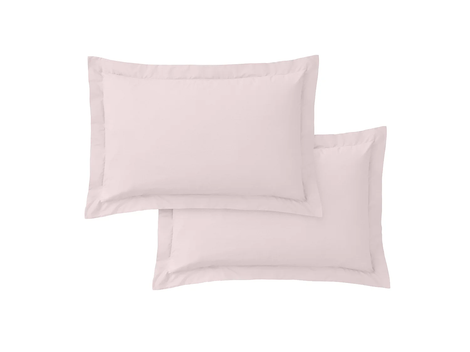 Bianca Fine Linens 200 Thread Count Cotton Percale Oxford Pillowcase Pair Blush Pink