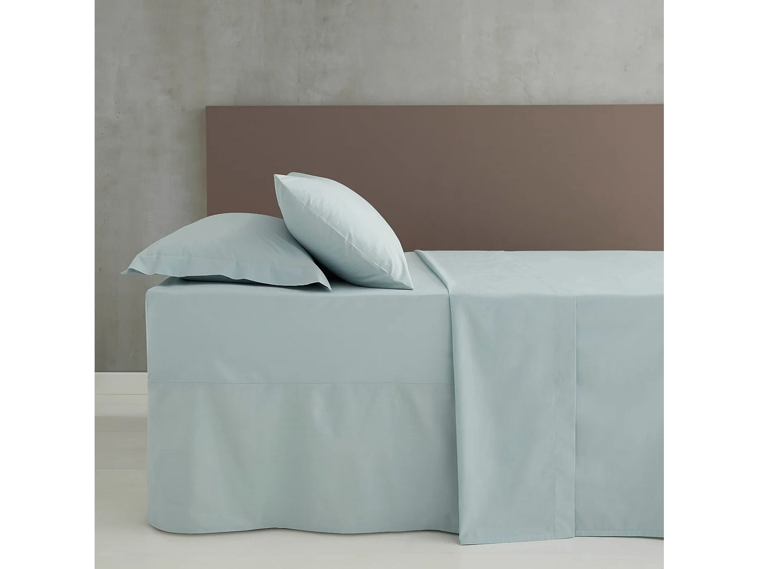 Catherine Lansfield Easy Iron Percale Standard Pillowcase Pair Duck Egg Blue