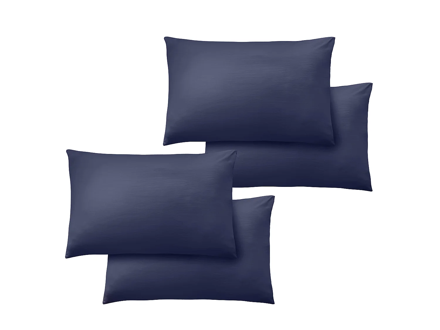 Catherine Lansfield So Soft Non-Iron Standard Pack of 4 Pillowcases Navy Blue