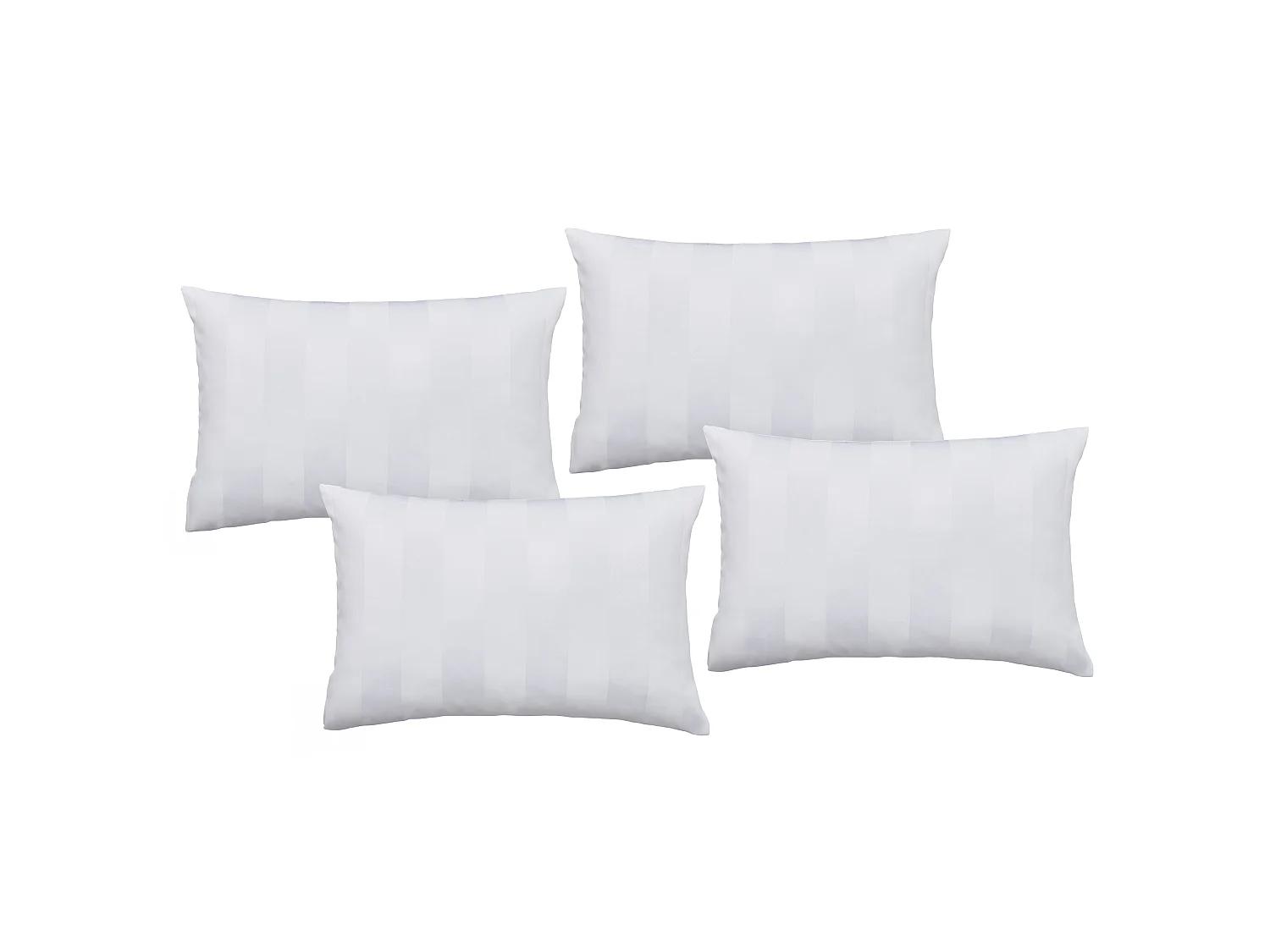 Catherine Lansfield So Soft Satin Stripe Standard Pillowcase Pack of 4 White