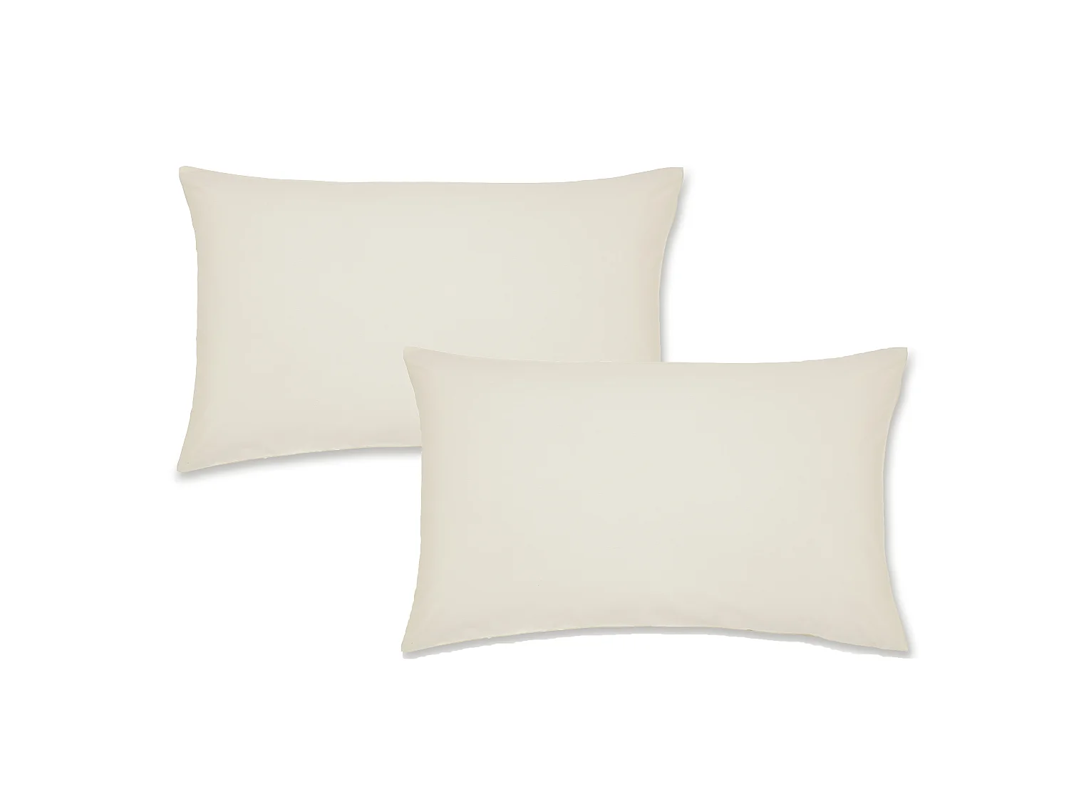Catherine Lansfield Easy Iron Percale Standard Pillowcase Pair Cream