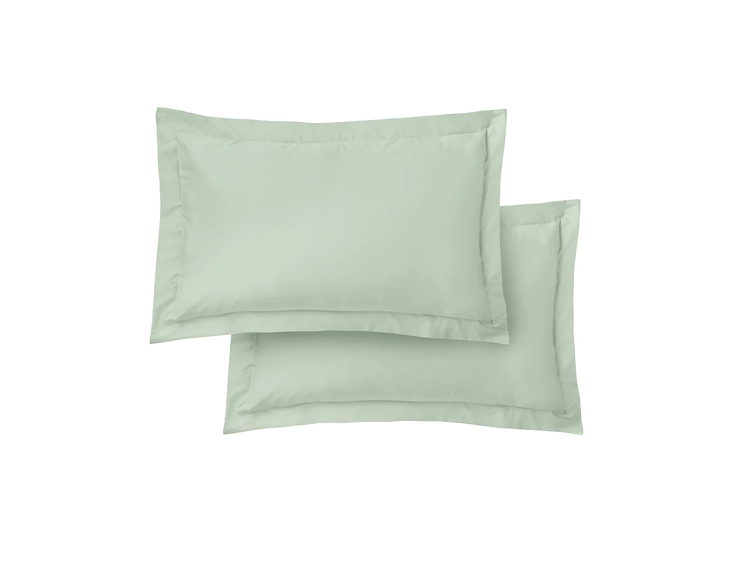 Bianca Fine Linens 400 Thread Count Cotton Sateen Oxford Pillowcase Pair Green