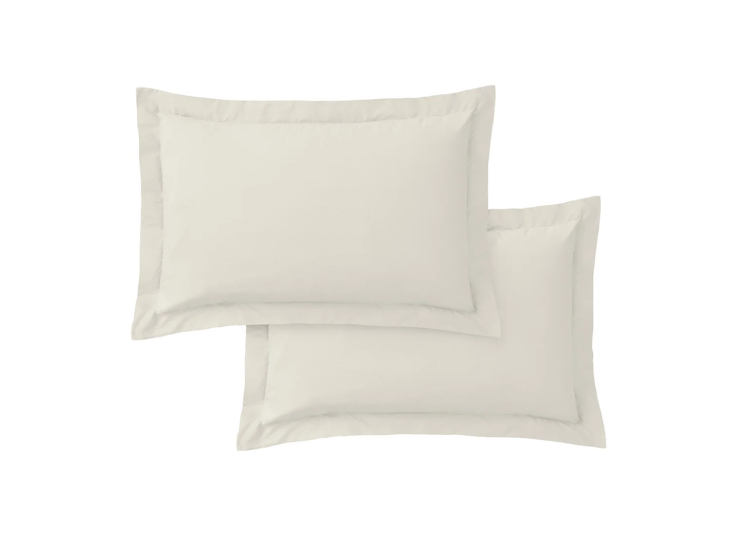 Bianca Fine Linens 200 Thread Count Cotton Percale Oxford Pillowcase Pair Natural
