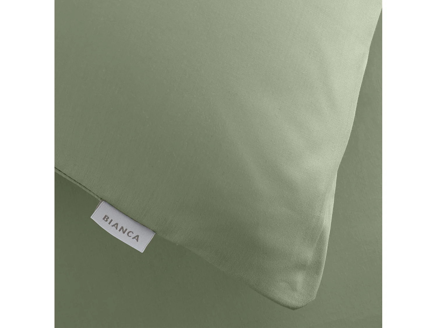Bianca Fine Linens 200 Thread Count Cotton Percale Standard Pillowcase Pair Sage Green