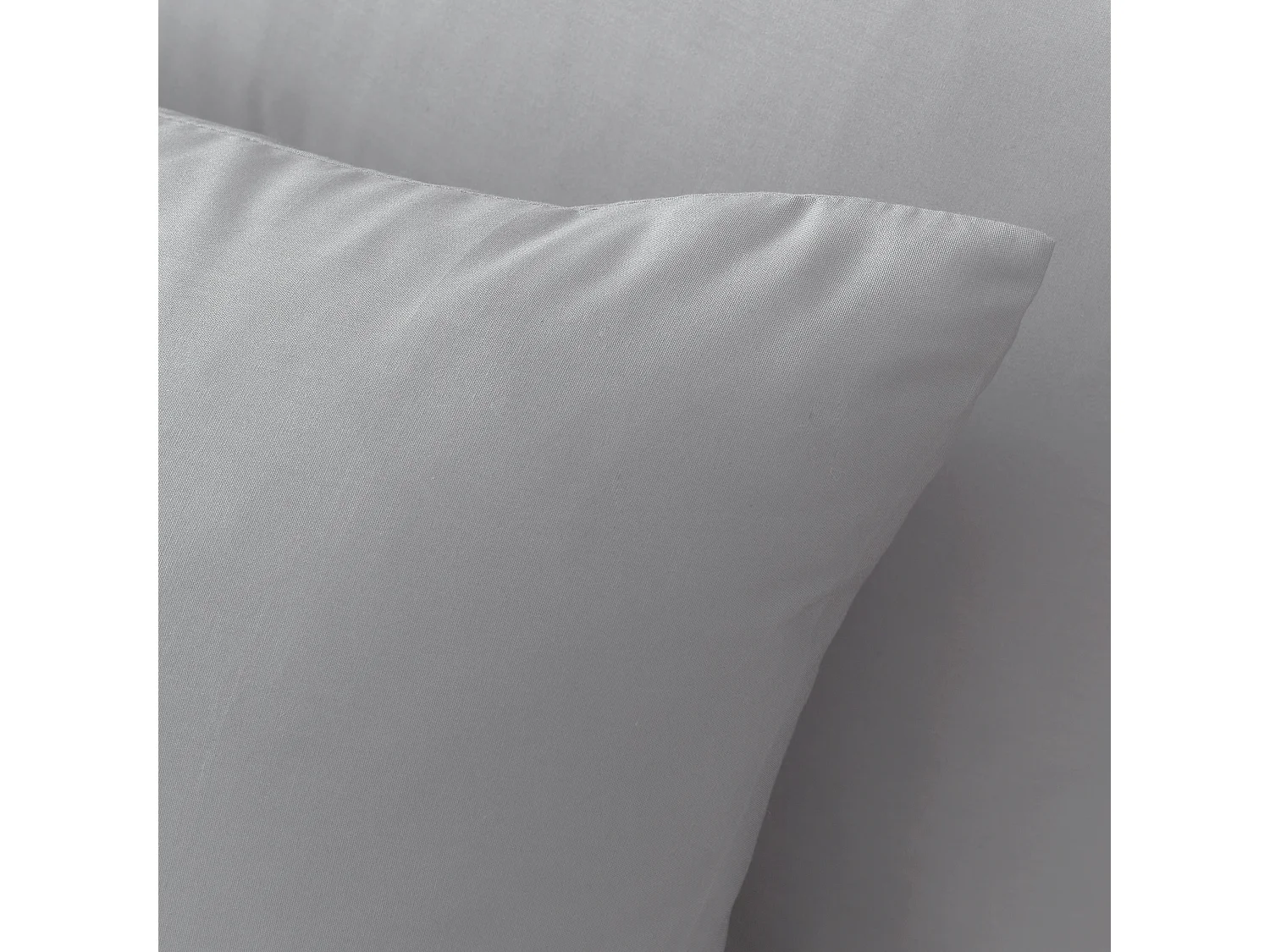 Bianca Fine Linens 180 Thread Count Egyptian Cotton Standard Pillow case Pair Silver Grey