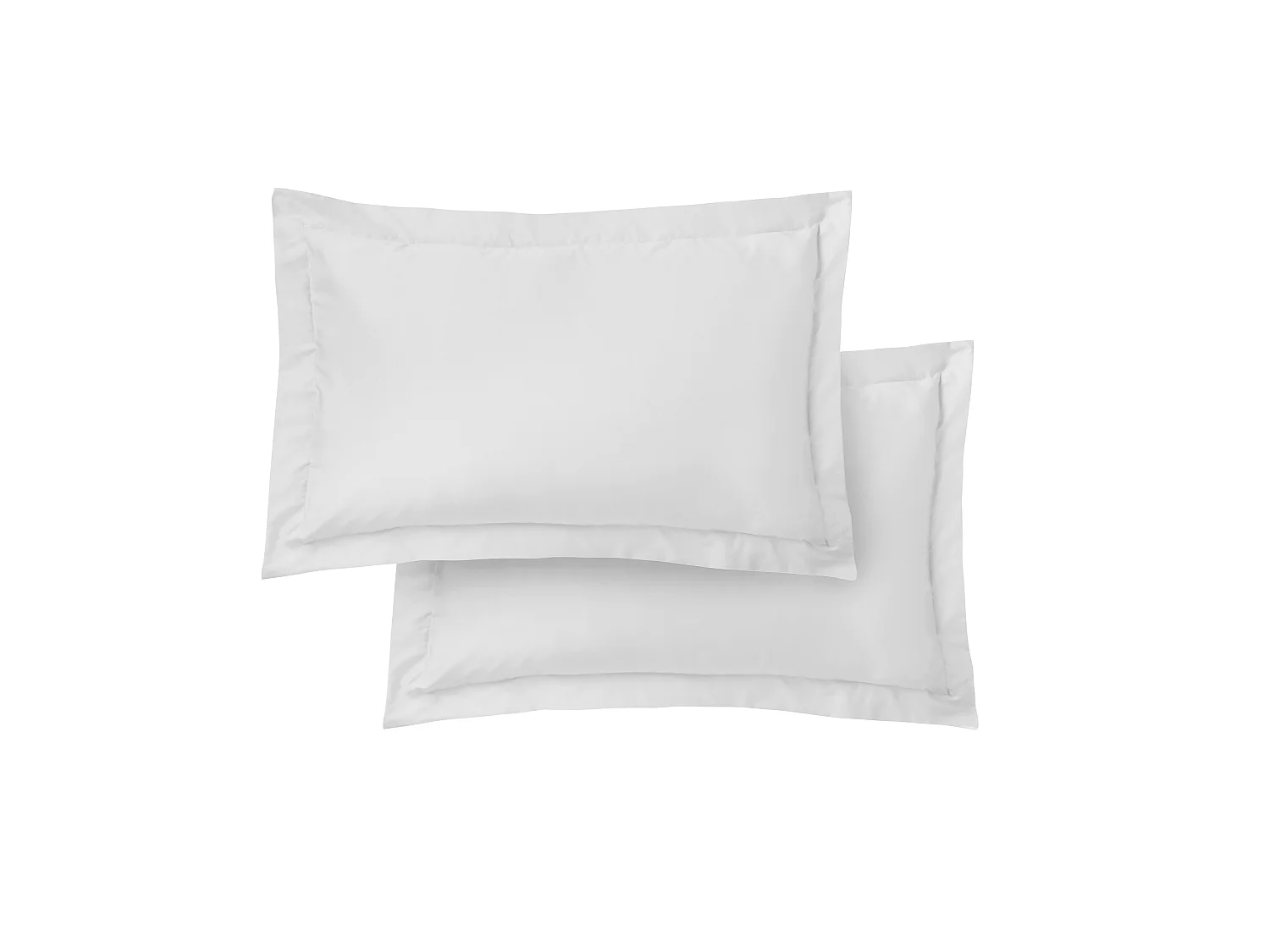 Bianca Fine Linens 400 Thread Count Cotton Sateen Oxford Pillowcase Pair White