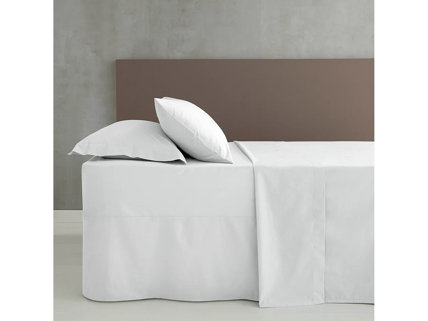 Catherine Lansfield Easy Iron Percale Combed King Flat Sheet White