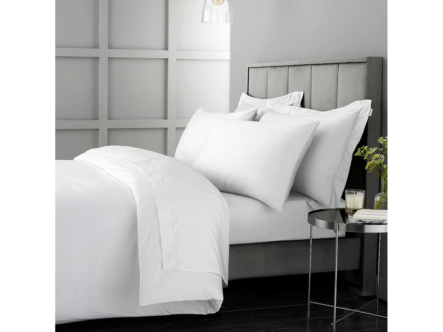 Bianca Fine Linens 400 Thread Count Cotton Sateen Double Flat Sheet White