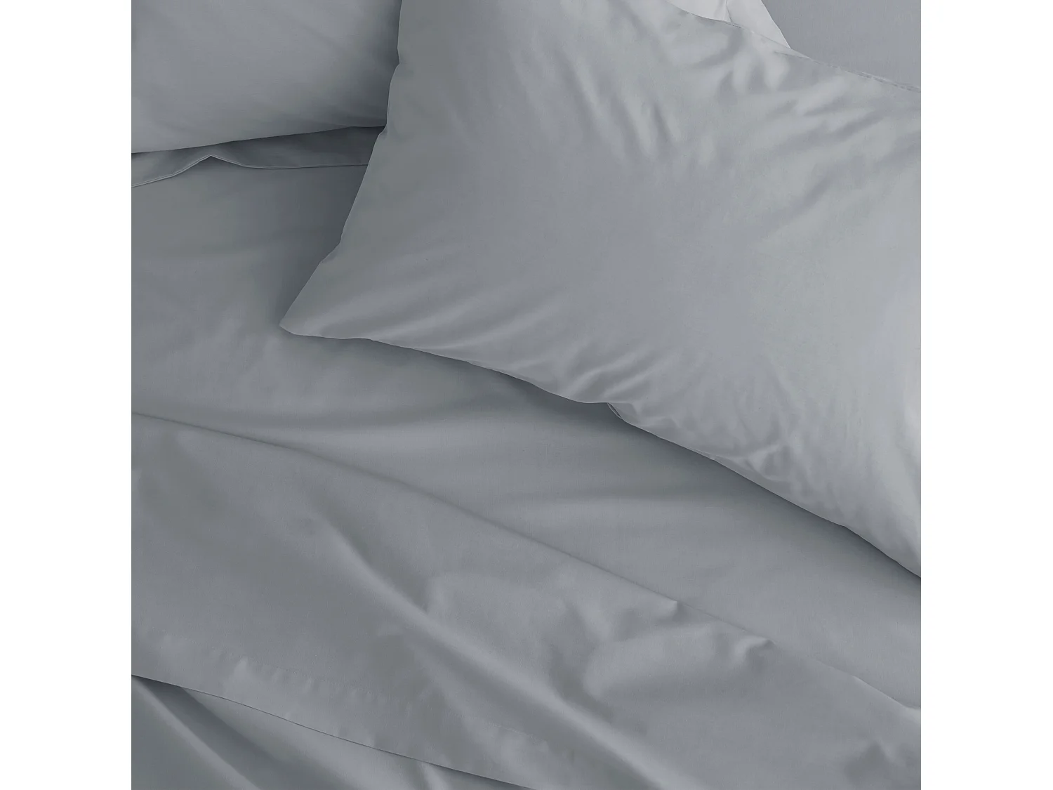 Catherine Lansfield Easy Iron Percale Combed Double Flat Sheet Grey