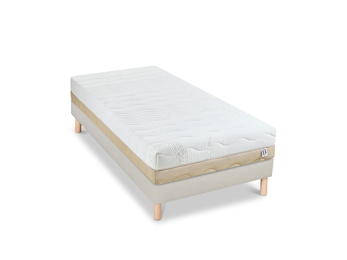 Ensemble Matelas Mémoire de forme 4 SAISONS avec sommier 90x190 cm