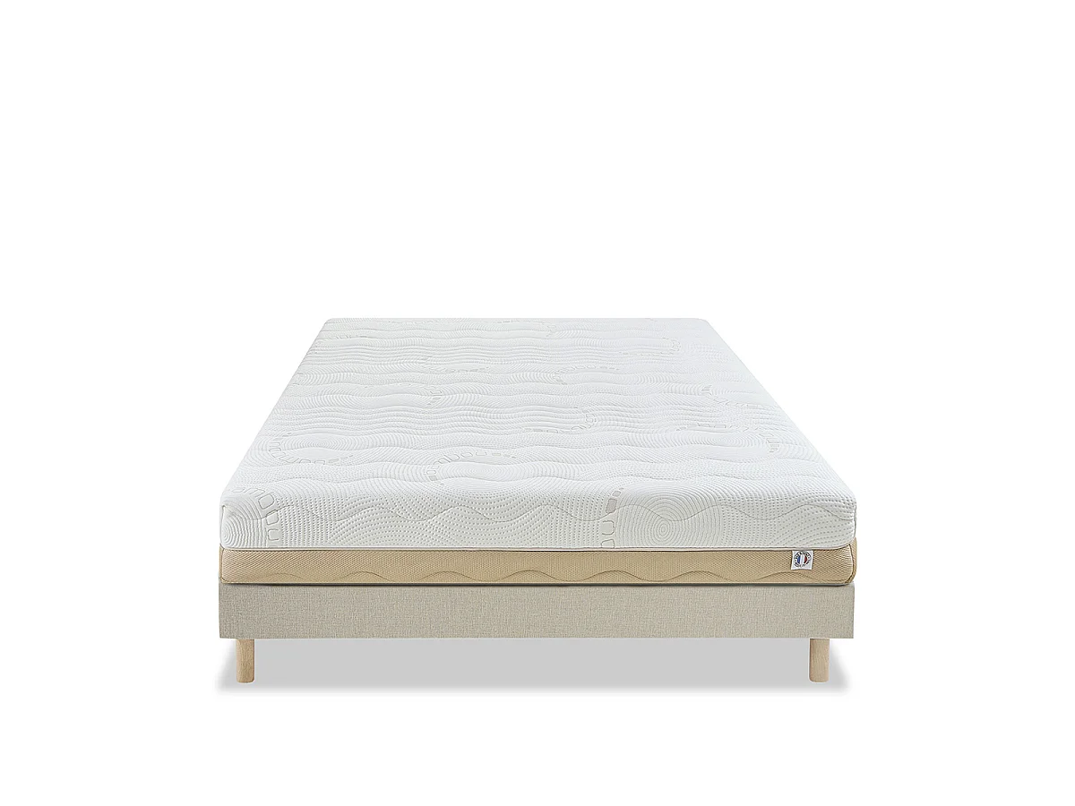 Ensemble Matelas Mémoire de forme 4 SAISONS avec sommier 140x200 cm