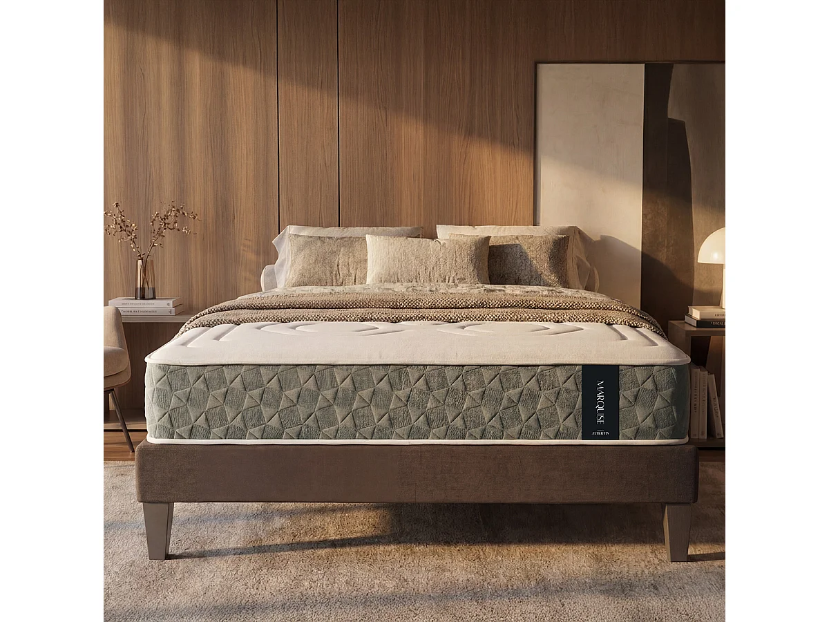 Matelas Ressorts ensachés et Mémoire de forme - 33 cm - MARQUISE 140x200