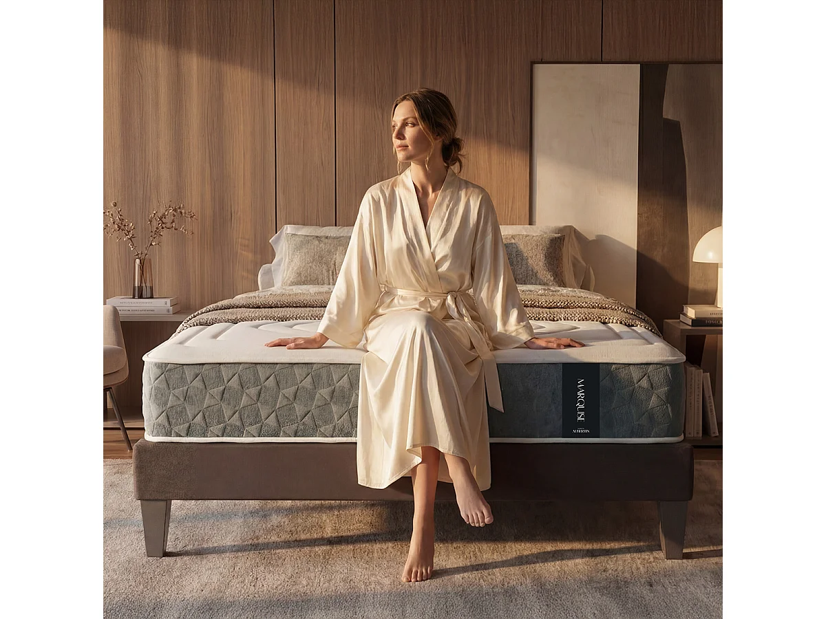Matelas Ressorts ensachés et Mémoire de forme - 33 cm - MARQUISE 140x200