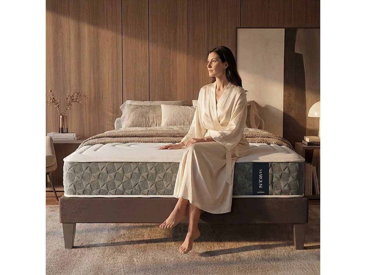 Matelas Ressorts ensachés et Mémoire de forme - 33 cm - MARQUISE 140x200