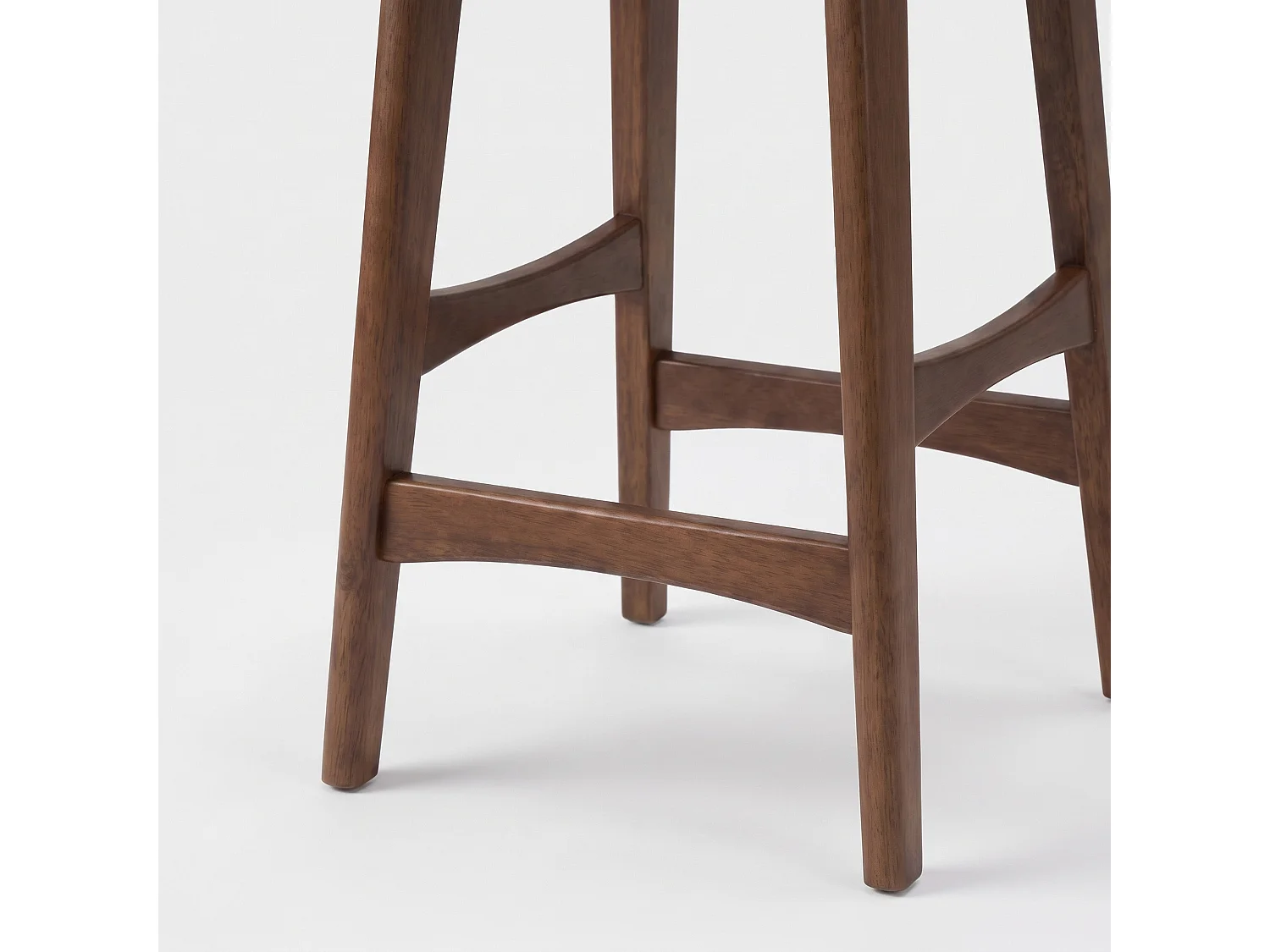 Lot de 2 tabourets pour îlot 65,5 cm en bois foncé et similicuir noir - Jude