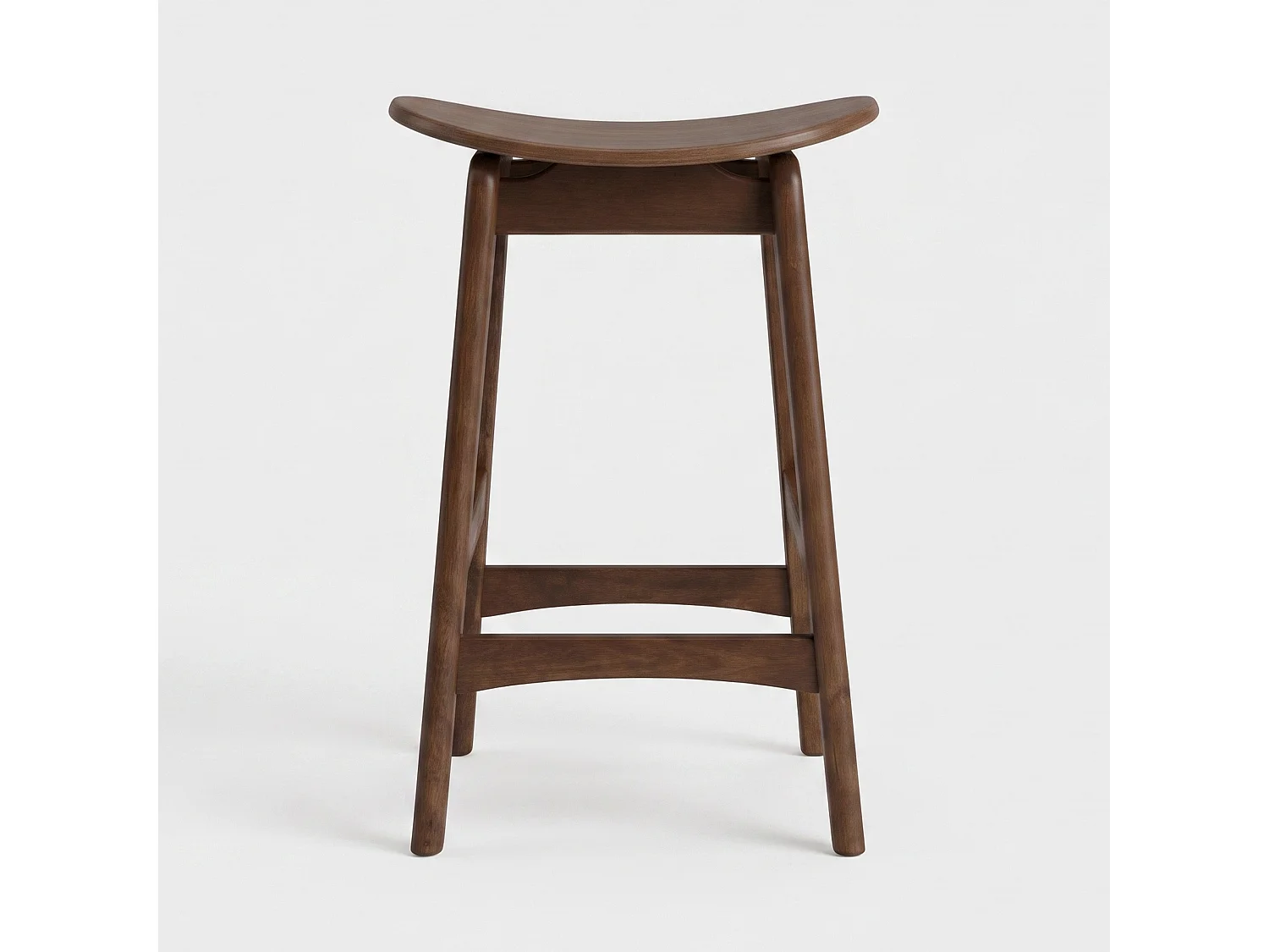 Lot de 2 tabourets pour îlot central 63 cm en bois foncé - Jude