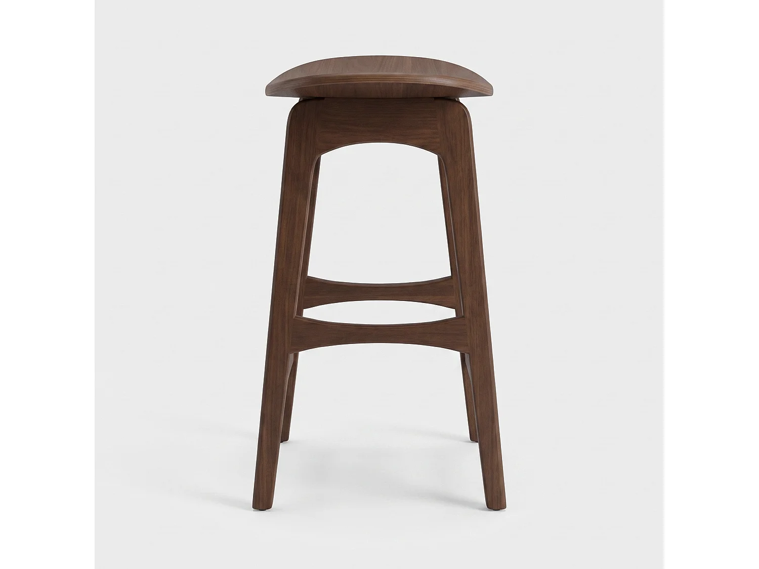 Lot de 2 tabourets pour îlot central 63 cm en bois foncé - Jude