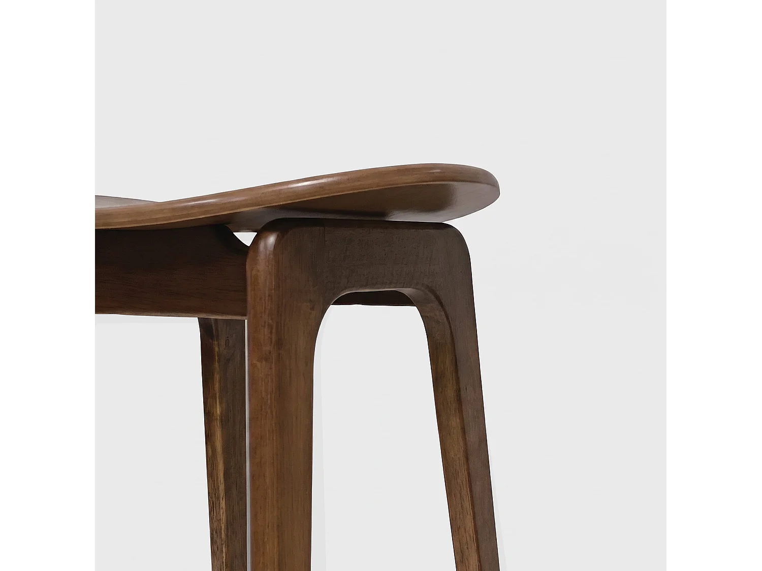 Lot de 2 tabourets pour îlot central 63 cm en bois foncé - Jude