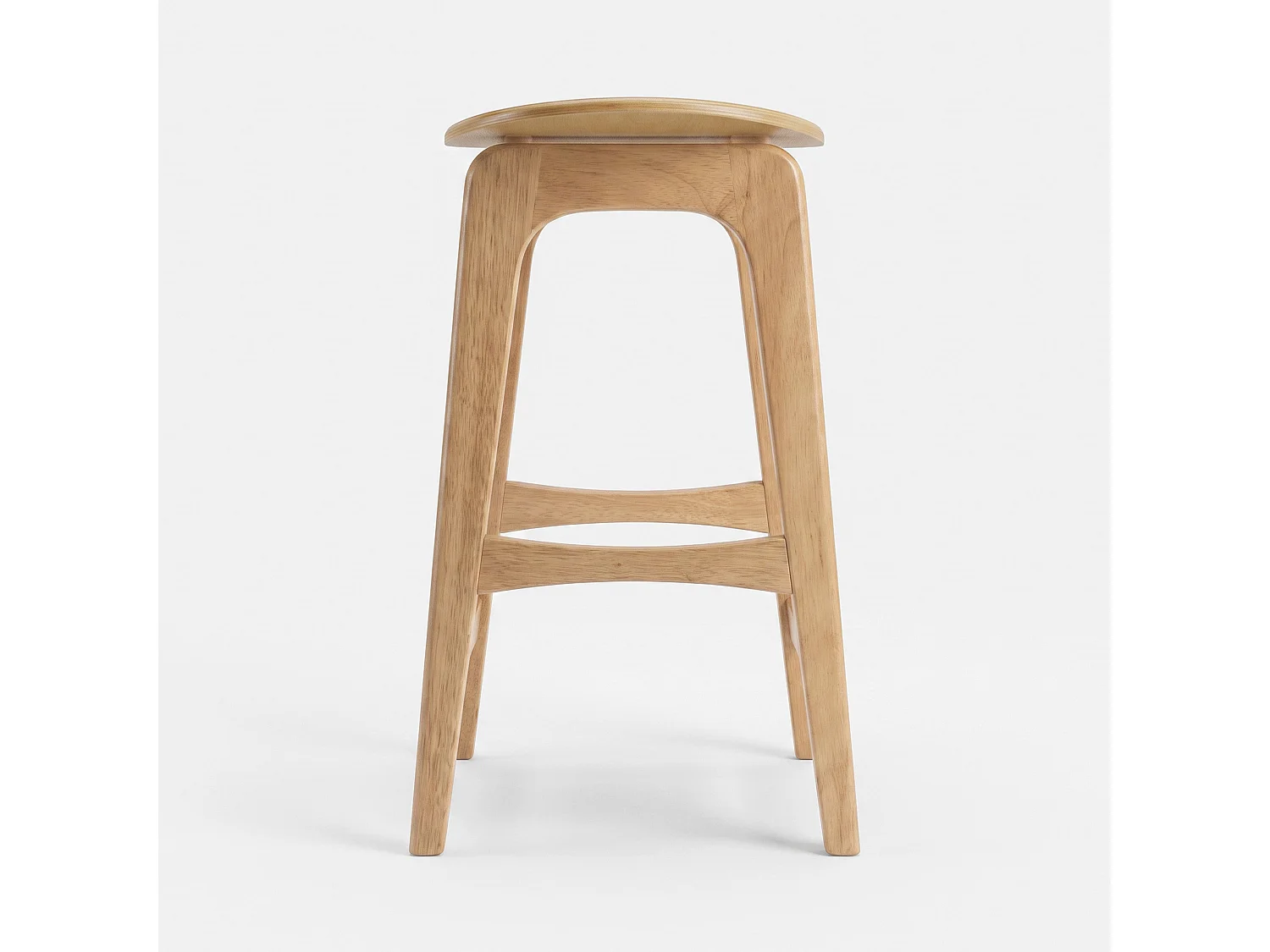 2er-Set Barhocker für Kücheninsel, 63 cm, helles Holz - Jude