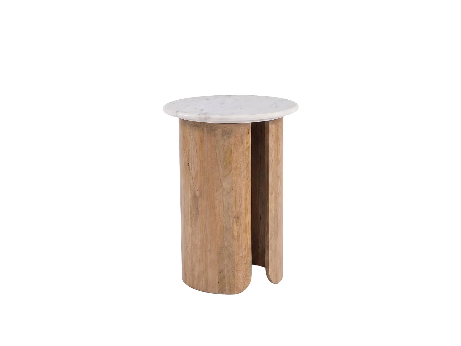 Beistelltisch aus Marmor und Mangoholz - Léana