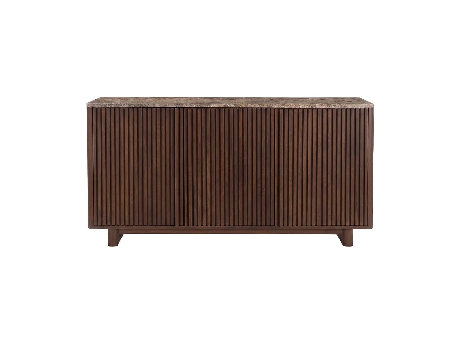 Buffet en bois de manguier et plateau en marbre - Flavio
