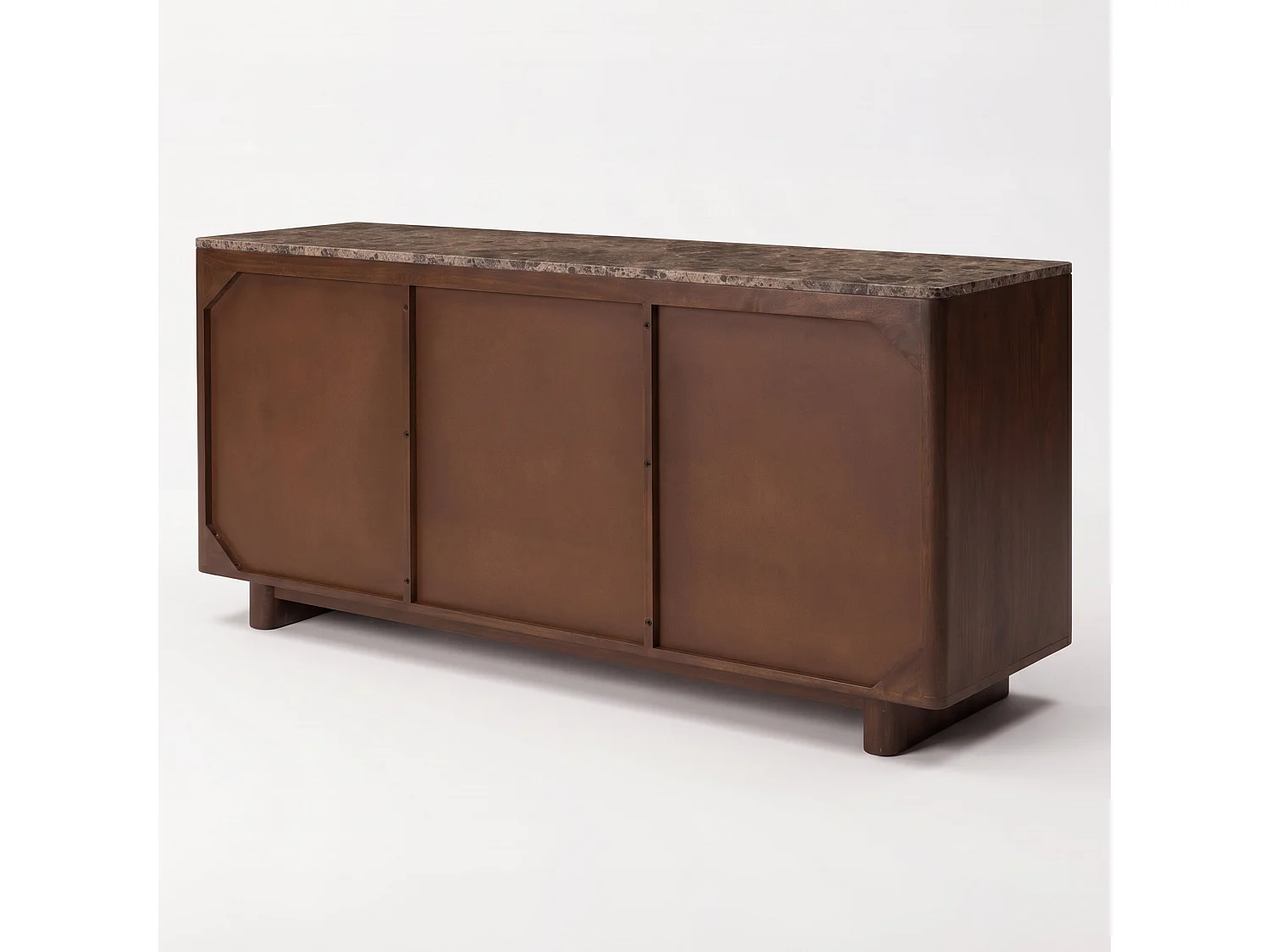 Buffet en bois de manguier et plateau en marbre - Flavio