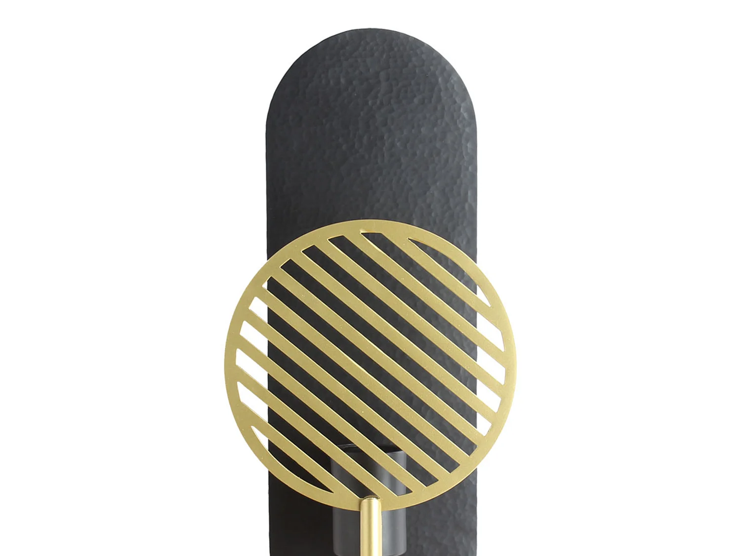 Schwarze und goldene Metall-Wandleuchte - Totem