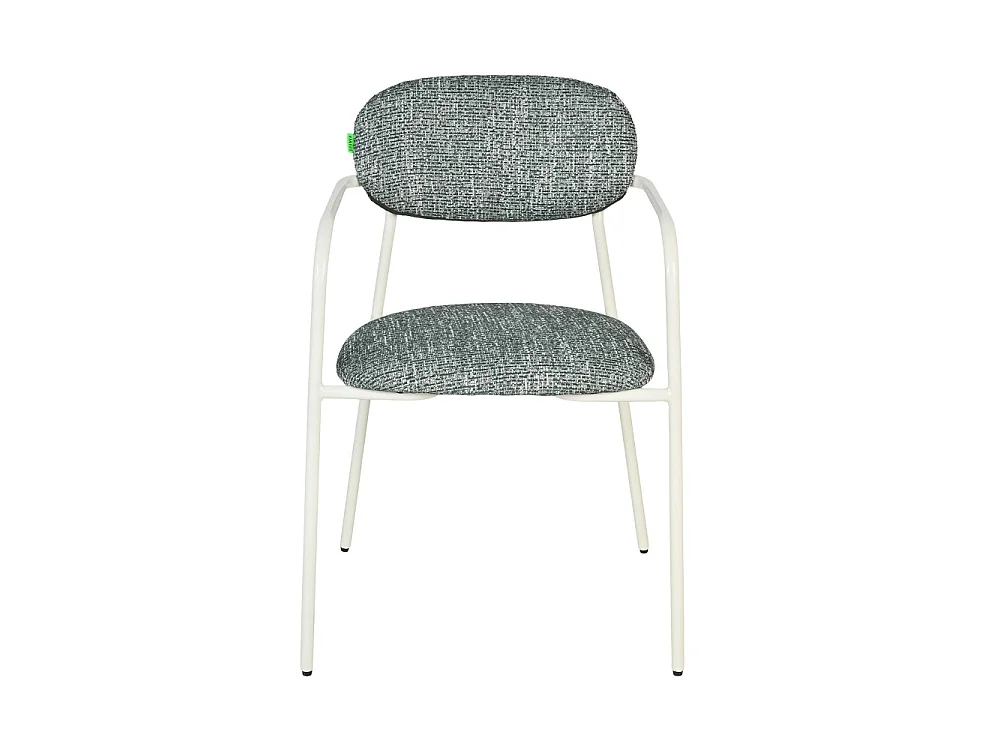 Anatole - Lot de 2 fauteuils de table en tissu pieds métal - Vert