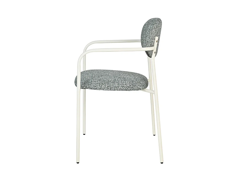 Anatole - Lot de 2 fauteuils de table en tissu pieds métal - Vert