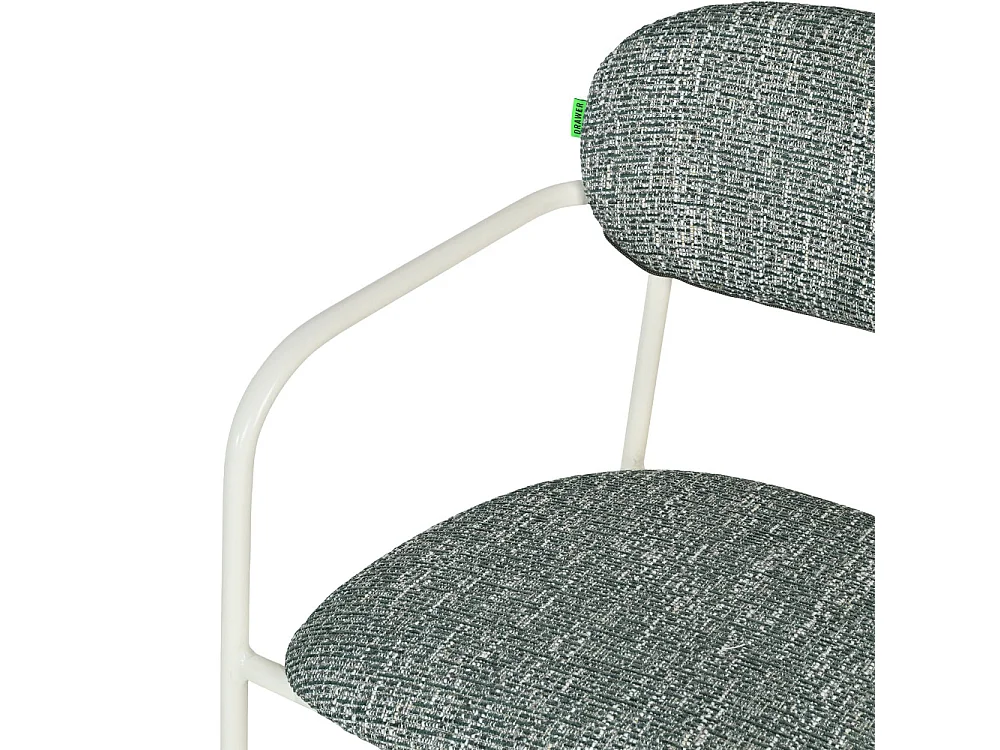 Anatole - Lot de 2 fauteuils de table en tissu pieds métal - Vert