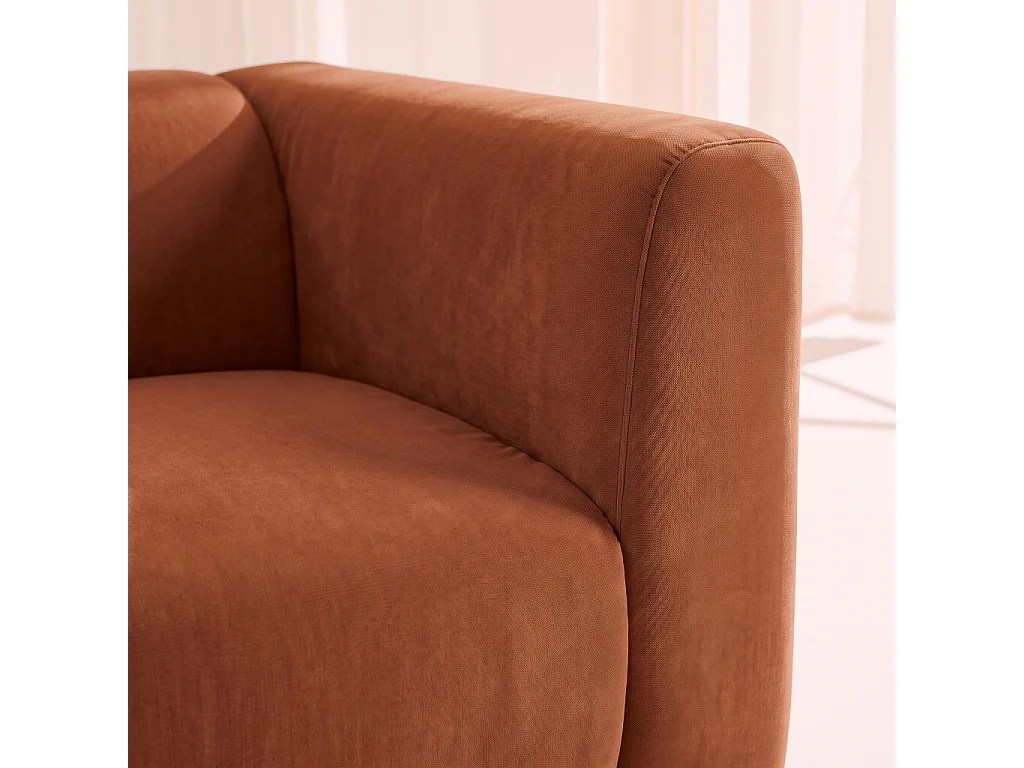 Divano in tessuto, 4 posti, Kosmo, Terracotta, 314x98x73 cm