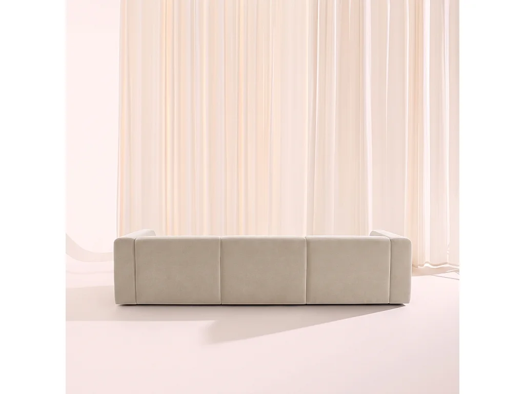 Divano in tessuto, 4 posti, Kosmo, Beige, 314x98x73 cm