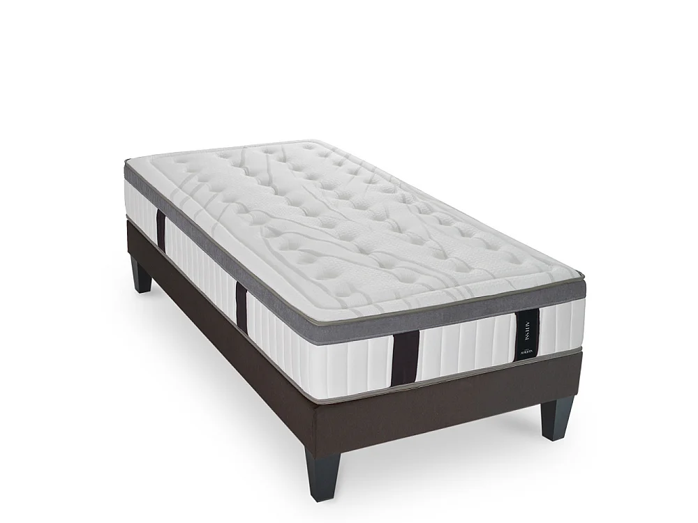 Ensemble Altesse 80x200 cm + sommier en kit - Mousse HD mémoire - Ép. 26 cm