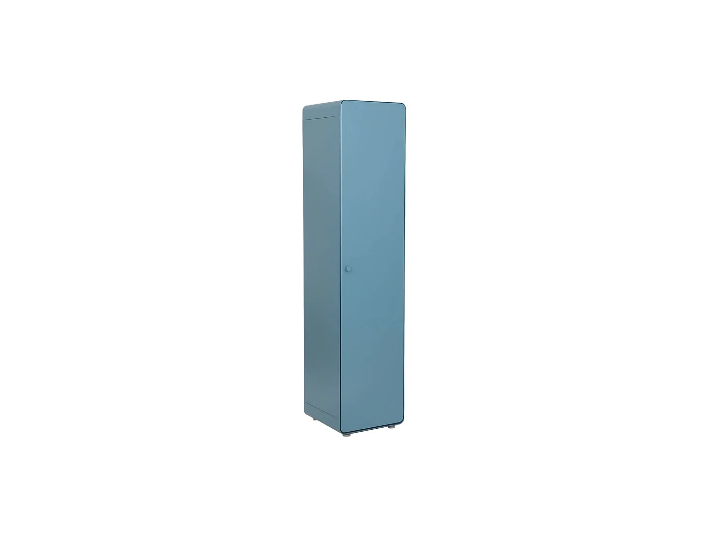 Armoire casier industriel acier 2 étagères 1 penderie bleu - Tribeca