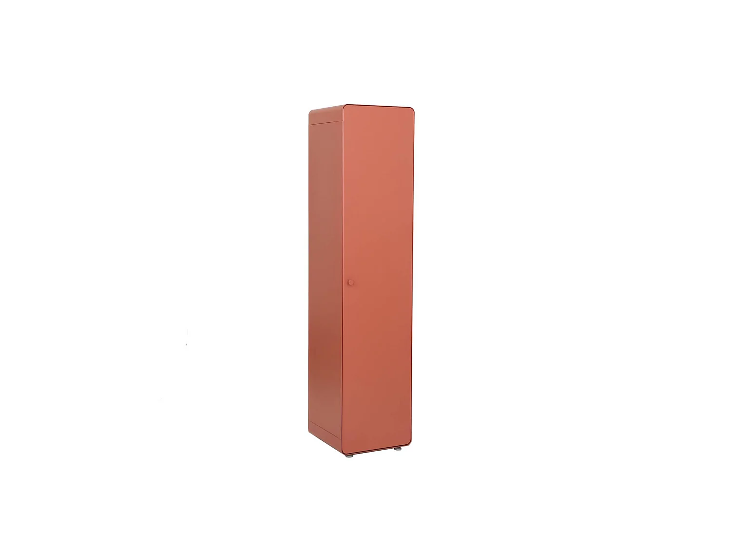 Armadio a casellario industriale in acciaio 2 ripiani 1 guardaroba, Tribeca, Terracotta, 169.5x40x40