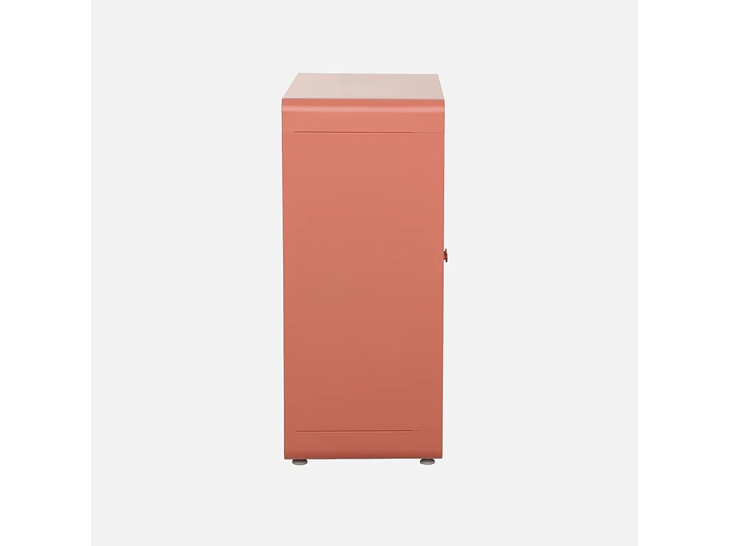 Commode armoire métal 2 portes terracotta - Tribeca