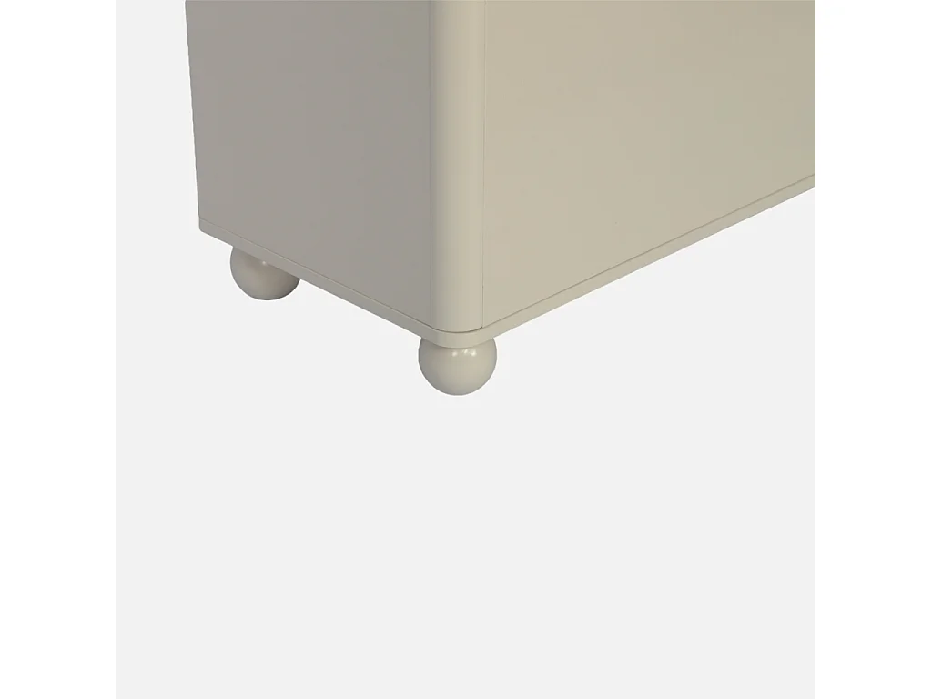 Coffre à jouets enfant décor bois laqué beige - Noushka