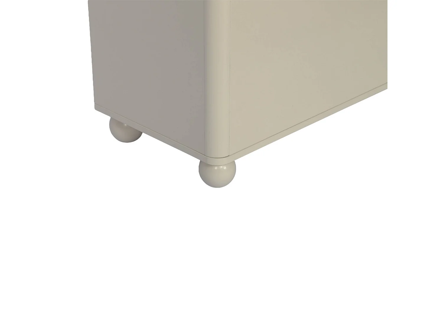 Coffre à jouets enfant décor bois laqué beige - Noushka