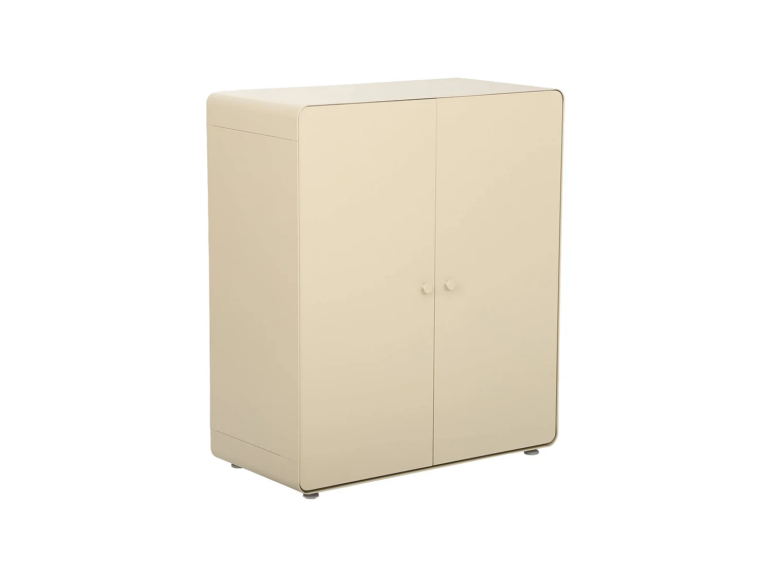 Credenza armadio metallo 2 ante, Tribeca, Beige, 94x80x40 cm