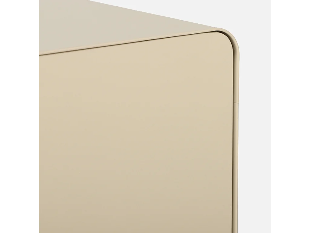Credenza armadio metallo 2 ante, Tribeca, Beige, 94x80x40 cm