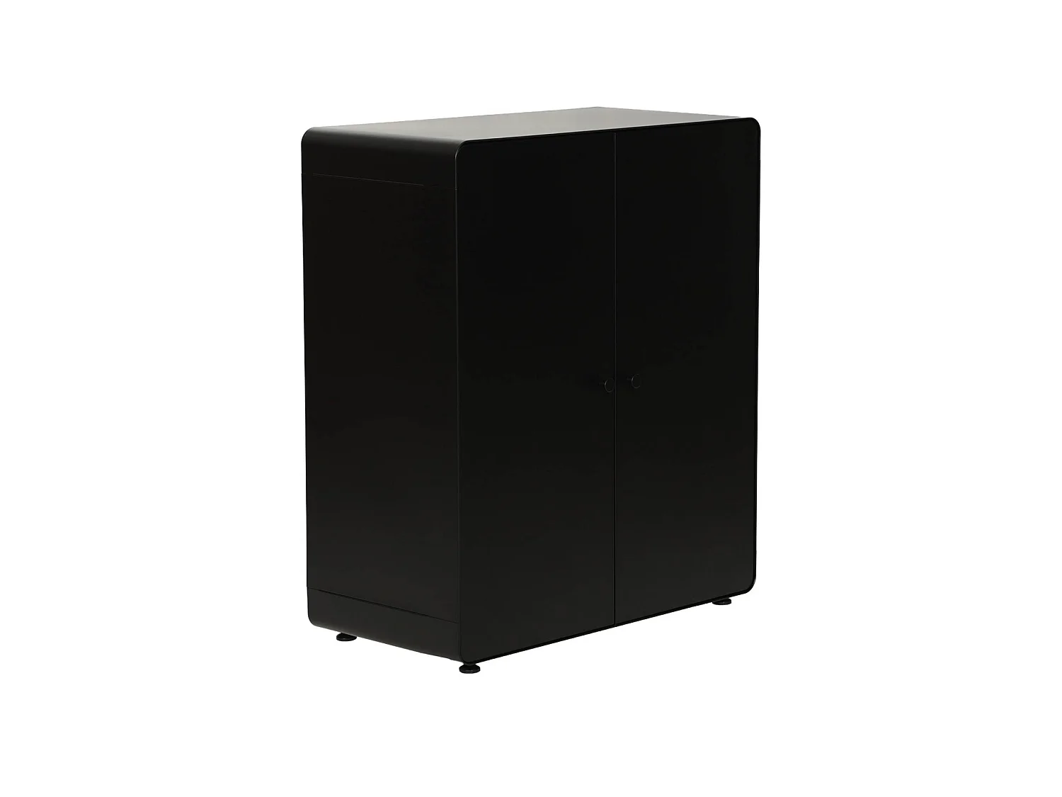 Commode armoire métal 2 portes noir - Tribeca