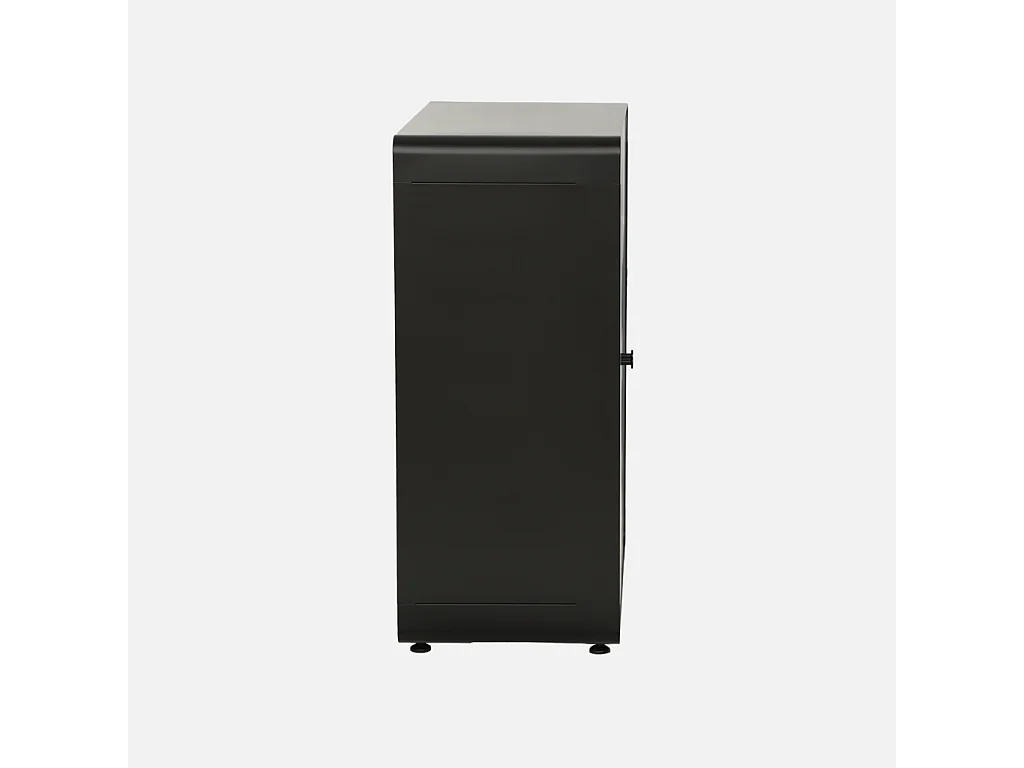 Commode armoire métal 2 portes noir - Tribeca
