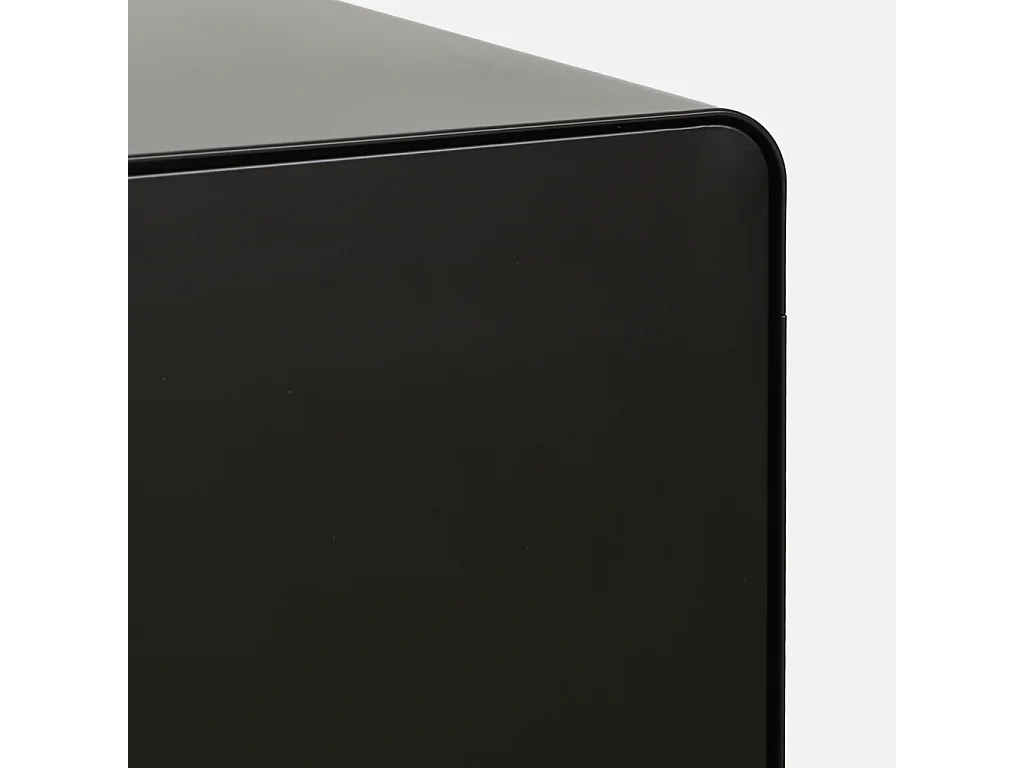 Commode armoire métal 2 portes noir - Tribeca